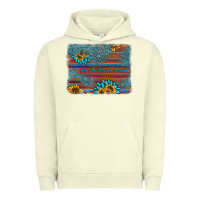 Pigment Pistachio sunflower gemstone serape background Urban Hoodie - AdoDesignShop