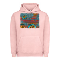 Pigment Salmon sunflower gemstone serape background Urban Hoodie - AdoDesignShop