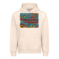 Sandshell sunflower gemstone serape background Urban Hoodie - AdoDesignShop