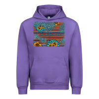 Tulip sunflower gemstone serape background Urban Hoodie - AdoDesignShop