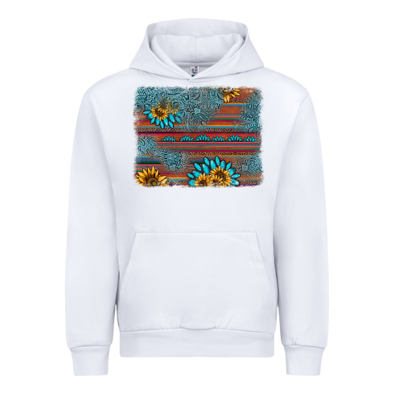 Sunflower Gemstone Serape Background Urban Hoodie by AdoDesignShop | Teevron