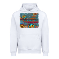 White sunflower gemstone serape background Urban Hoodie - AdoDesignShop