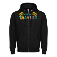 Black let's get toasted Zipper Hoodie - Artiststas