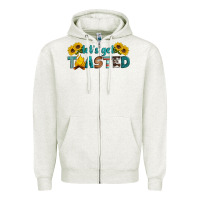 Oatmeal Heather let's get toasted Zipper Hoodie - Artiststas