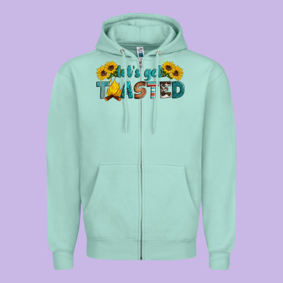 Let's Get Toasted Zipper Hoodie Designed By Artiststas