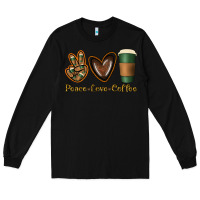 Black peace love coffee Long Sleeve Tee - Jasminsmagicworld