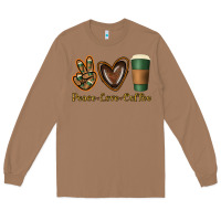 Toasted Coconut peace love coffee Long Sleeve Tee - Jasminsmagicworld