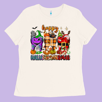 Happy Hallothanksmas Teeth Ladies Tee Designed By Texasbilliewilder