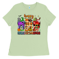 Matcha Happy Hallothanksmas teeth Ladies Tee - texasbilliewilder