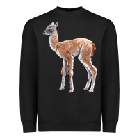 Black Guanaco Llama Baby Heavyweight Sweatshirt - LillyAllenDesigns