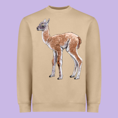 Guanaco Llama Baby Heavyweight Sweatshirt Designed By Lillyallendesigns