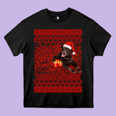 Merry Christmas Labrador Retriever Heavy Core Tee Designed By Bettercallsaul