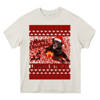 Cream Merry Christmas Labrador Retriever Heavy Core Tee - Bettercallsaul