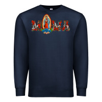 Navy mama our lady of guadalupe Premium Sweatshirt - BarkalooDesign