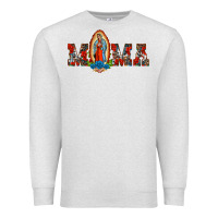 Oatmeal Heather mama our lady of guadalupe Premium Sweatshirt - BarkalooDesign