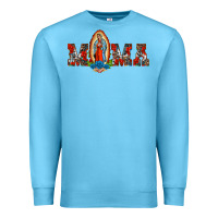 Ocean Blue mama our lady of guadalupe Premium Sweatshirt - BarkalooDesign