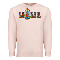 Pale Pink mama our lady of guadalupe Premium Sweatshirt - BarkalooDesign