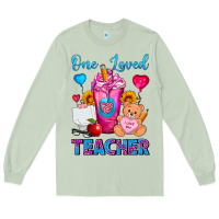 Matcha One Loved Teacher Valentines Day Cold Drink Frappe Long Sleeve Tee - FaDigitalArtStudio