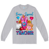 Moon Dust One Loved Teacher Valentines Day Cold Drink Frappe Long Sleeve Tee - FaDigitalArtStudio