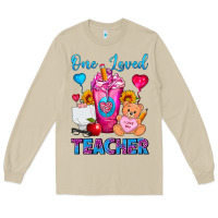 Mushroom One Loved Teacher Valentines Day Cold Drink Frappe Long Sleeve Tee - FaDigitalArtStudio