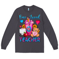 Smoke One Loved Teacher Valentines Day Cold Drink Frappe Long Sleeve Tee - FaDigitalArtStudio