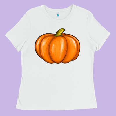 Pumpkin Ladies Tee Designed By Texasbilliewilder