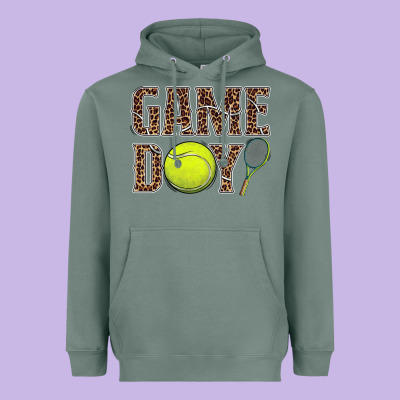 Tennis Game Day Heavyweight Hoodie Designed By Barkaloodesign