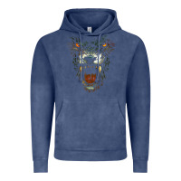 Vintage Denim Werewolf Face Lycan Gothic Horror Occult Scary Halloween Vintage Hoodie - longCreatives
