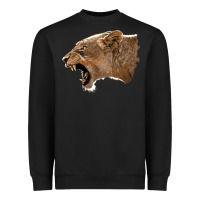 Black Puma Head Heavyweight Sweatshirt - LillyAllenDesigns