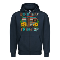 Navy back that thing up Zipper Hoodie - Artiststas