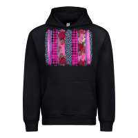 Black valentine's day floral leopard brushstroke Urban Hoodie - AdoDesignShop