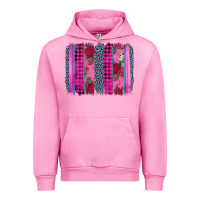 Fuchsia Pink valentine's day floral leopard brushstroke Urban Hoodie - AdoDesignShop