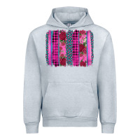 Heather Grey valentine's day floral leopard brushstroke Urban Hoodie - AdoDesignShop