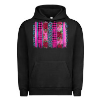 Pigment Black valentine's day floral leopard brushstroke Urban Hoodie - AdoDesignShop
