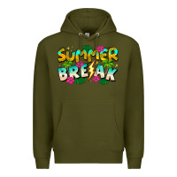 Army Green Summer Break Premium Hoodie - CowhideDigitalArt