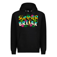 Black Summer Break Premium Hoodie - CowhideDigitalArt