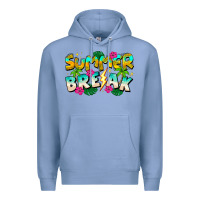Colony Blue Summer Break Premium Hoodie - CowhideDigitalArt