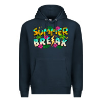 Navy Summer Break Premium Hoodie - CowhideDigitalArt