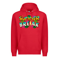 Red Summer Break Premium Hoodie - CowhideDigitalArt