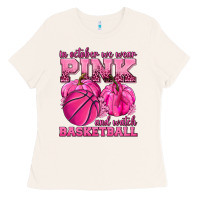 Bone In October We Wear Pink and Watch Basketball Ladies Tee - texasbilliewilder