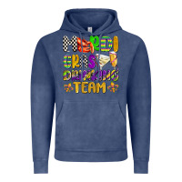 Vintage Denim mardi gras drinking team with glasses olivia Vintage Hoodie - OliviaCreatesArt