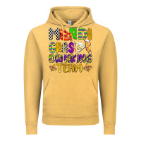Vintage Mustard mardi gras drinking team with glasses olivia Vintage Hoodie - OliviaCreatesArt
