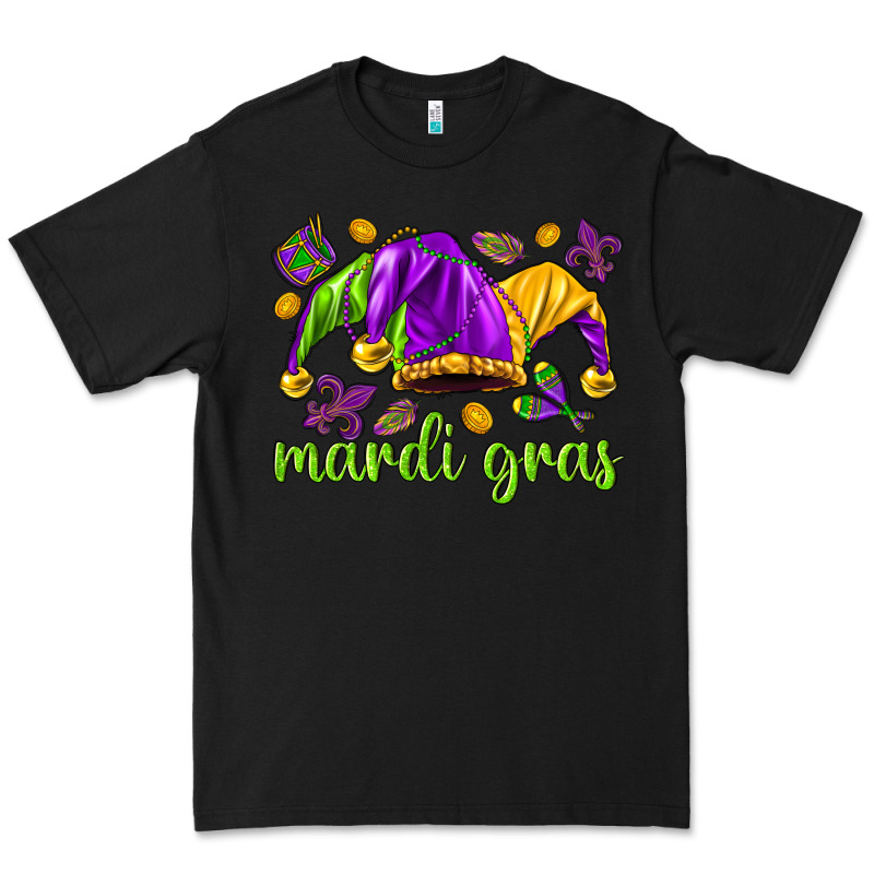 Mardi Gras With Jester Premium Tee by NancyCooperArtShop | Teevron