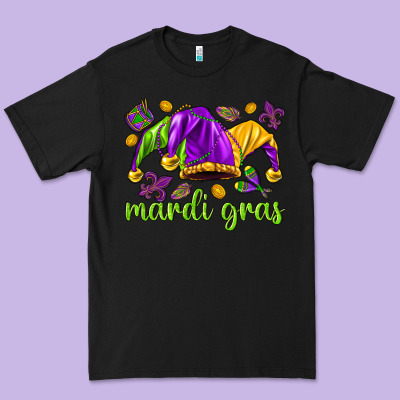 Mardi Gras With Jester Premium Tee Designed By Nancycooperartshop