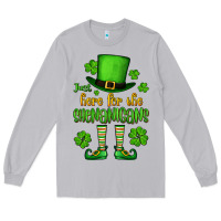 Moon Dust Just here for the shenanigans St. Patrick's Long Sleeve Tee - OliviaCreatesArt