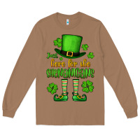 Toasted Coconut Just here for the shenanigans St. Patrick's Long Sleeve Tee - OliviaCreatesArt