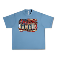 Pebble Blue American junkie 4th of july Urban Heavy Tee - CowGirlArtShop