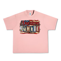 Salmon American junkie 4th of july Urban Heavy Tee - CowGirlArtShop