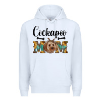 White Western Cockapoo Mom Premium Hoodie - RanaPortraitStore