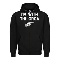 Black im with the orca costume halloween matching party Zipper Hoodie - longCreatives
